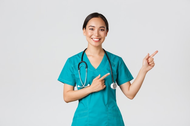 Healthcare Asian female posing