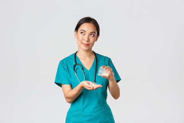 Healthcare Asian female posing