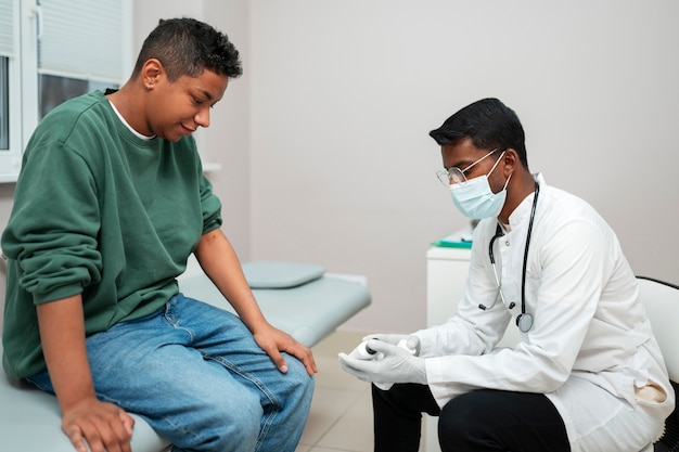 Foto concetto di assistenza sanitaria in clinica