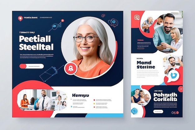 Photo healthcare post social media template