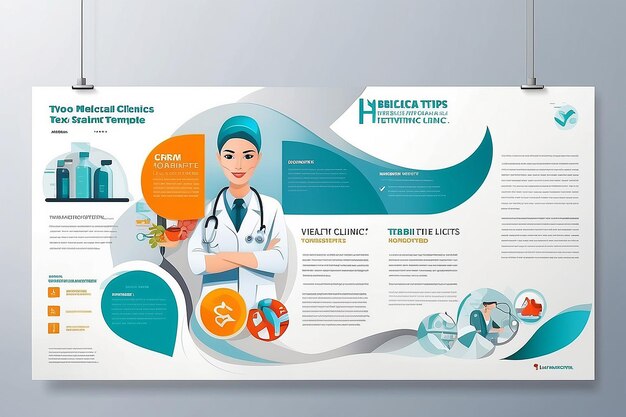 Photo healthcare poster template