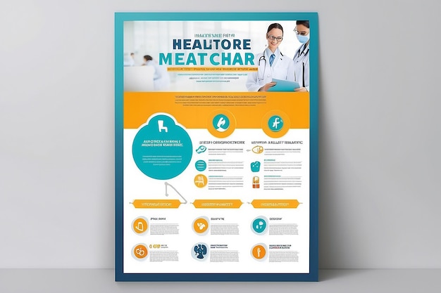 Photo healthcare poster template