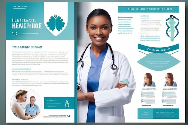 Photo healthcare poster template