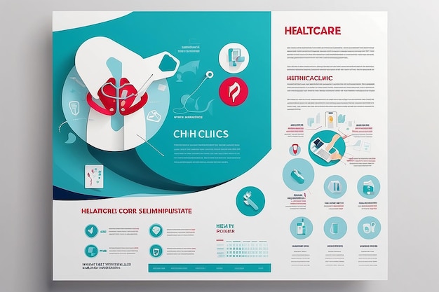 Photo healthcare poster template