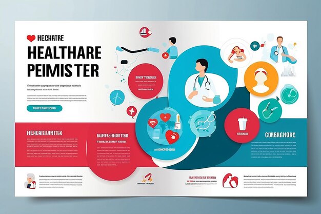 Photo healthcare poster template