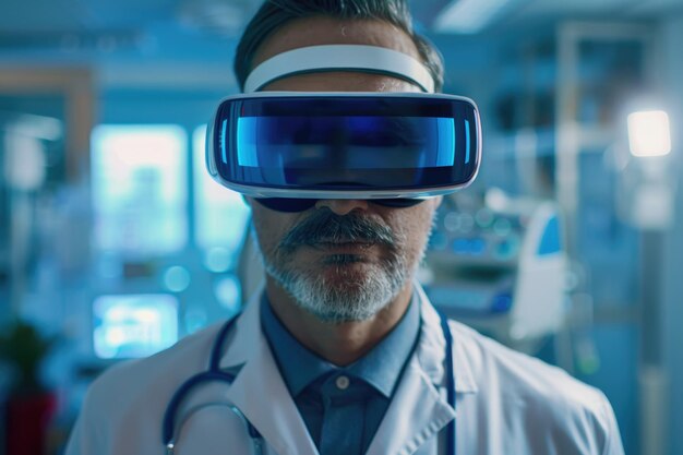 Healthcare professionals using virtual reality for medical innovation