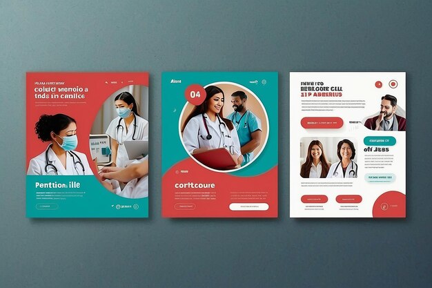 Photo healthcare social media post templete design