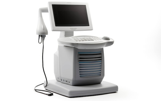 Healthcare Ultrasound Photo on White Background