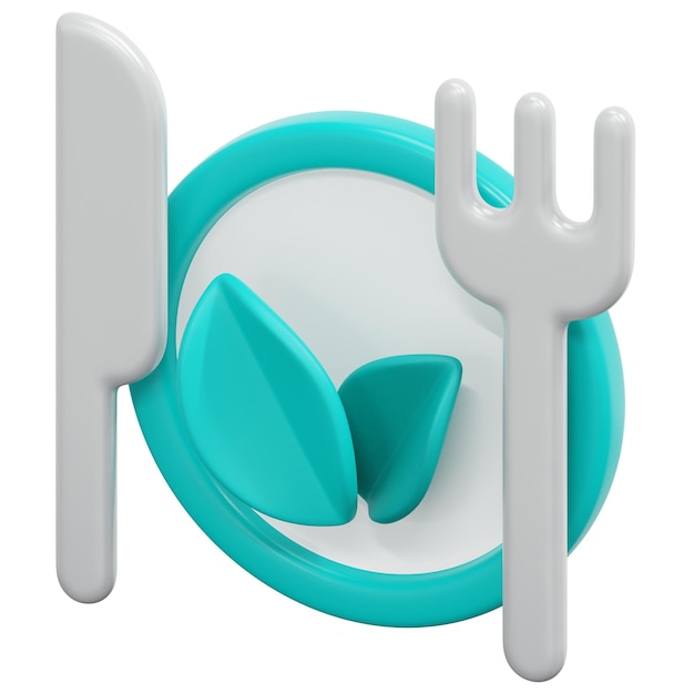 healthy 3d render icon illustration