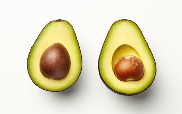 Healthy Avocado Treat on White Background