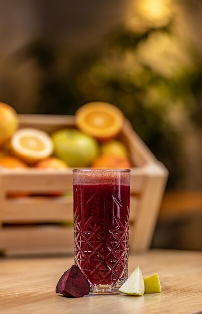 Healthy beetroot and apple juice