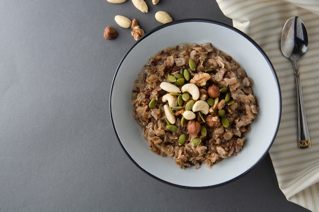 Healthy breakfast bowl. 