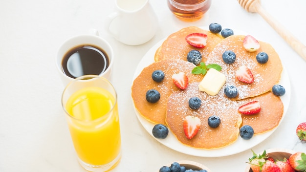 Healthy breakfast set