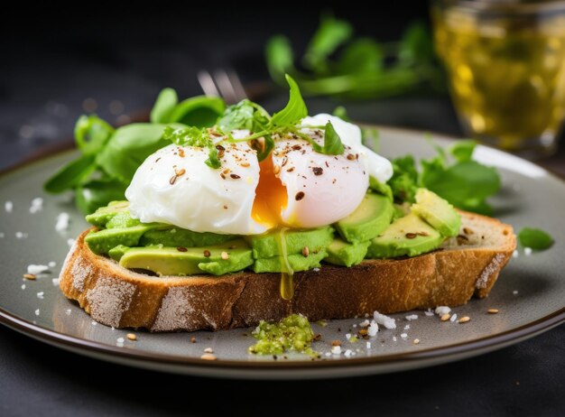 Healthy brealfast with fried eggs