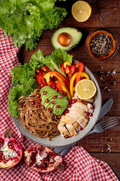 Healthy buddha bowl lunch