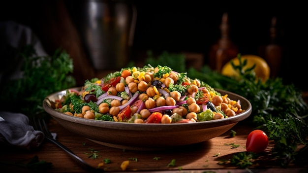 Healthy Chickpea Salad Generative AI