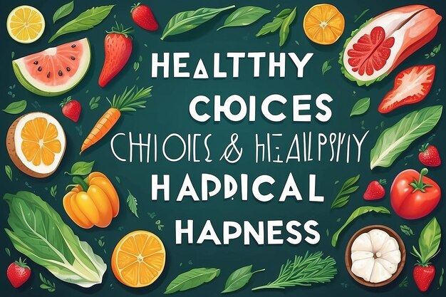 Photo healthy choices happy lives