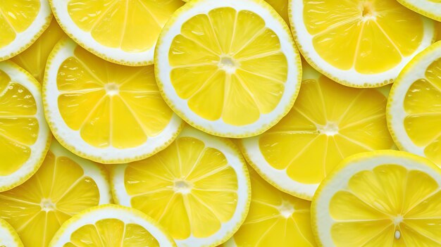 Healthy closeup of slices of lemon textured background
