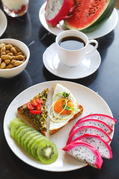 Healthy and delicious breakfast on the table