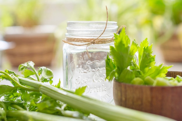 Succo disintossicante sano con sedano