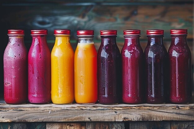 Photo healthy detox juices