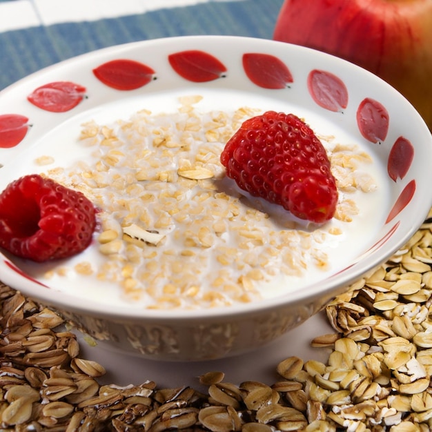 Healthy Diet menu oats with milk Healthy Eating