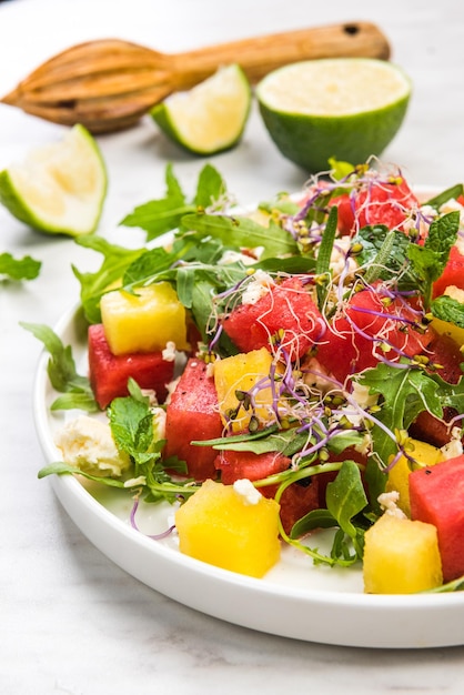 Healthy Dieting Watermelon Salad Summer Light Food