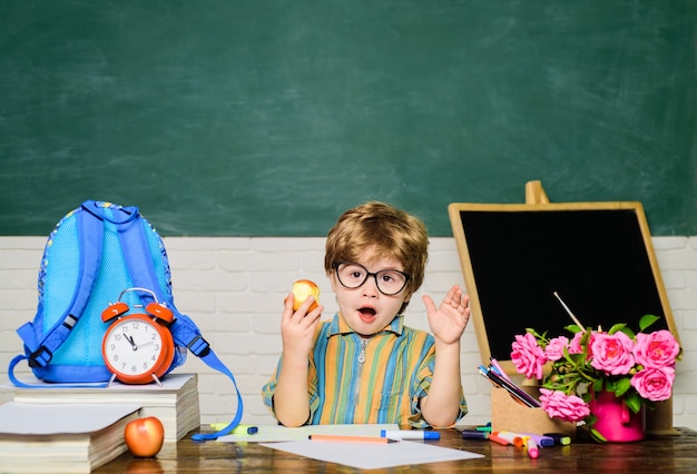 Healthy dinner in school delicious food for lunch primary school kid eat lunch little schoolboy in