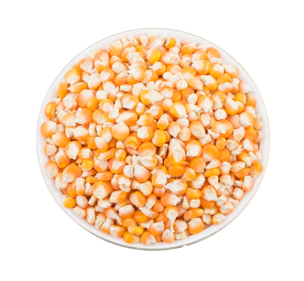 Healthy Dried Corn Seeds on White Background