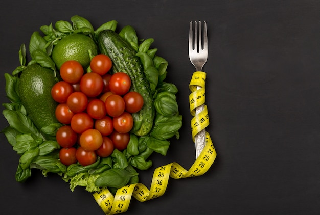 Healthy eating, dieting, slimming and weigh loss concept