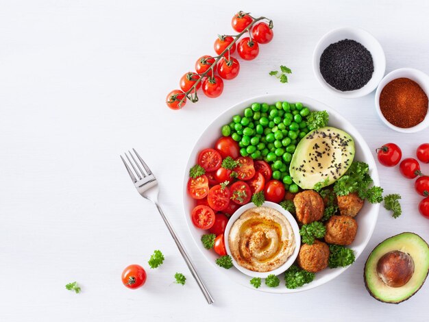 Foto cibo sano e concetto di dieta vegetariana