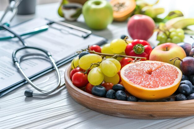 Photo healthy eating for heart health and diabetes management