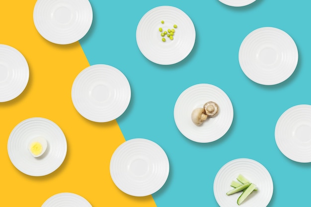 Photo healthy eating minimalist pattern