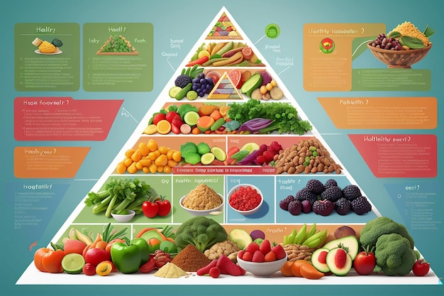 Healthy eating pyramid chart