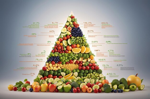 Healthy eating pyramid chart