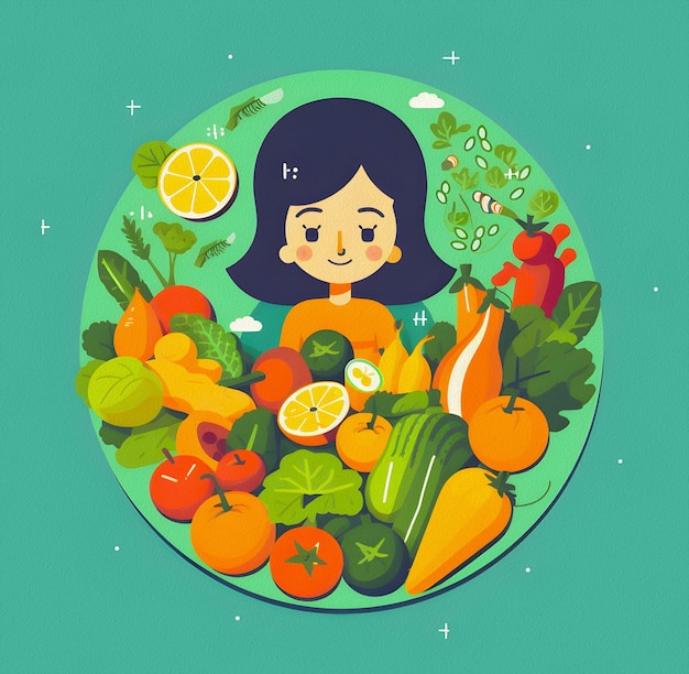 healthy eating vector concept