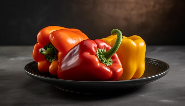 Healthy eating with fresh organic bell peppers generated by AI