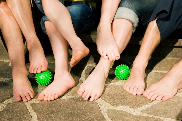 Foto piedi sani, ginnastica dei piedi