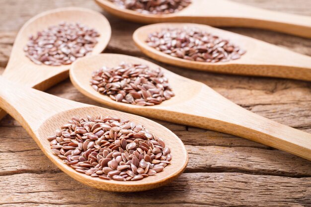 healthy flaxseeds on the table