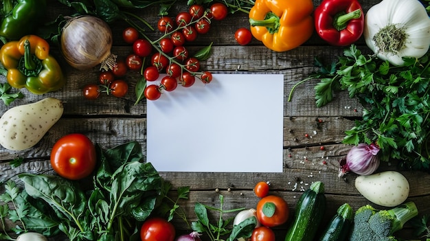 Healthy food backdrop and Copy space studio photography of white paper