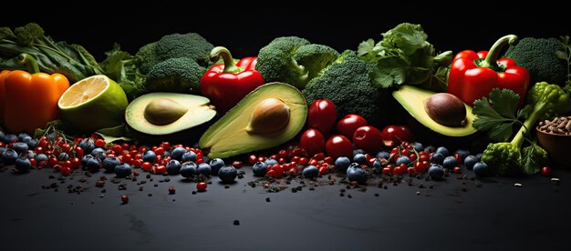 Healthy food background