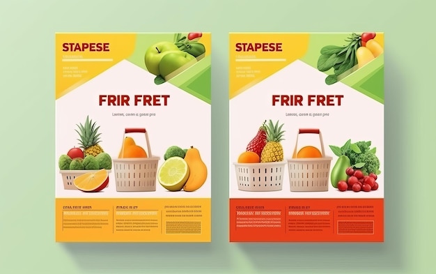 Photo healthy food and drink packaging design bewerages design