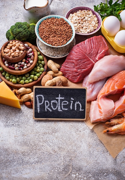 Healthy food high in protein