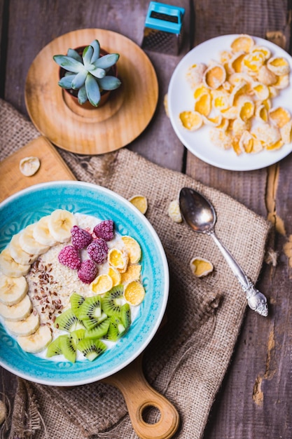 Farina d'avena di cibo sano