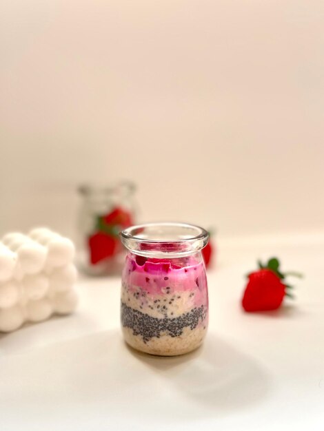 Photo healthy food overnight oats