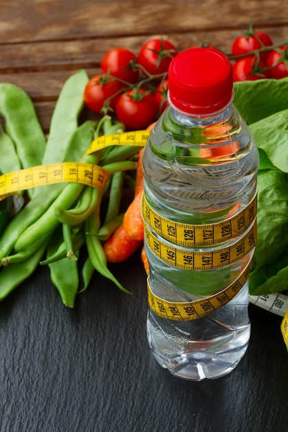 Photo healthy food on table