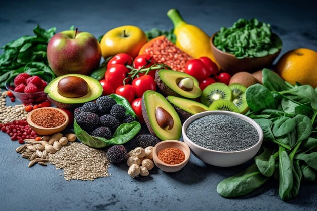 Healthy food vegetables on background photo