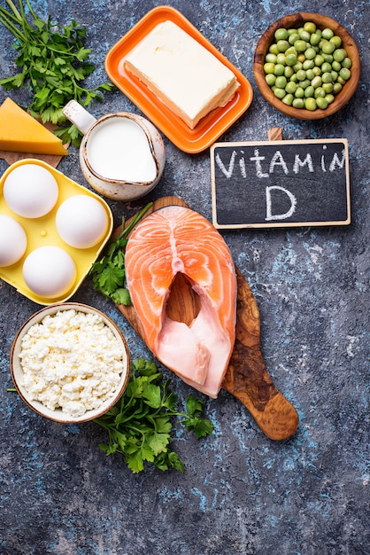 Healthy foods containing vitamin D