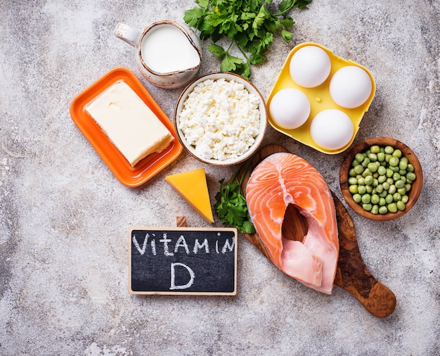 Healthy foods containing vitamin D