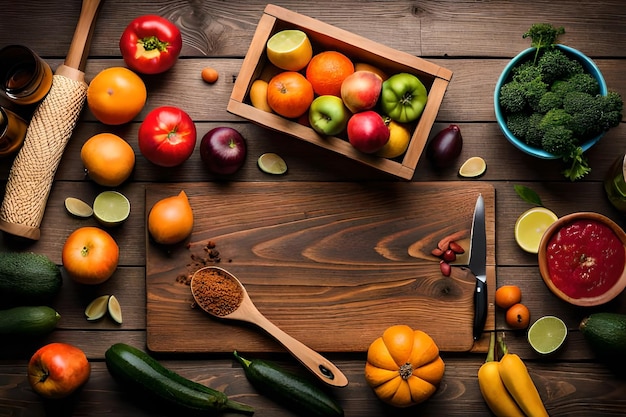 healthy foods frame or background